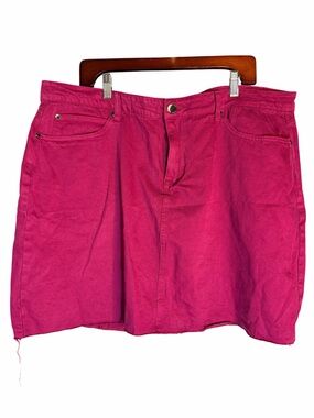 City Chic Cute Raspberry Denim Mini Skirt